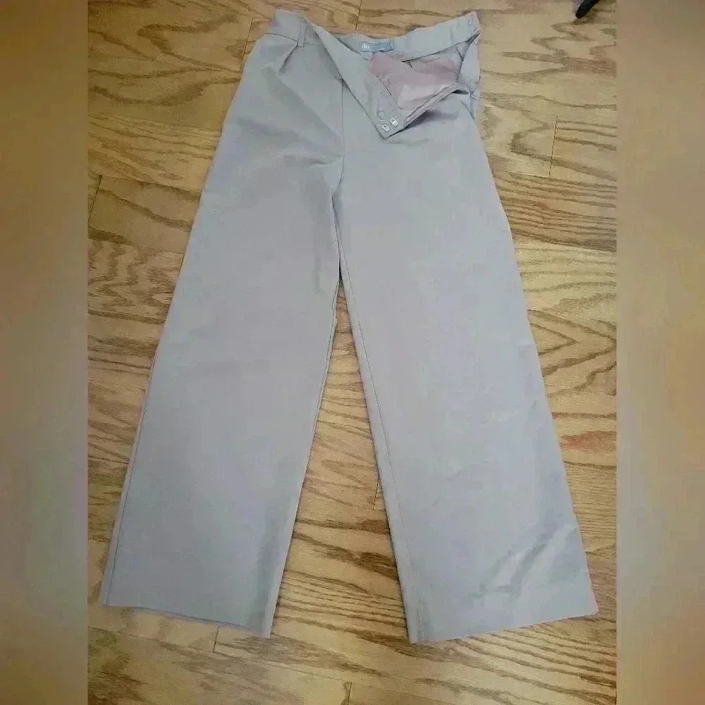 Asos Peachy Tan Wide Leg Slacks with Side Closure Size 6